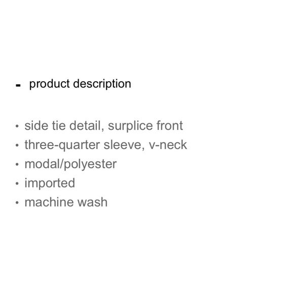 Surplice side tie top - Picture 4 of 4